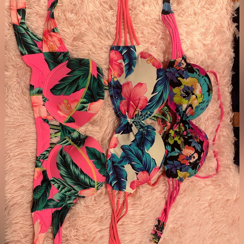 Three piece bikini tops:)